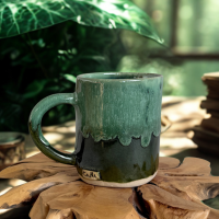 Kubek ceramiczny handmade "MALACHIT"