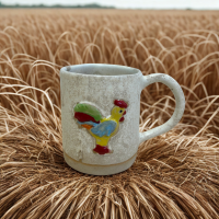 Kubek Ceramiczny handmade  "Kogut"
