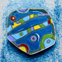 Kolorowy talerz patera "Picasso"  22 cm