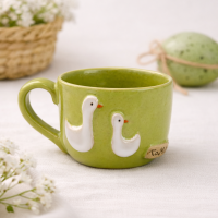 Zielony kubek wiosenny 230 ml "Gąska"