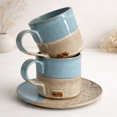 Kubek ceramiczny handmade 250 ml "Błękitny" 