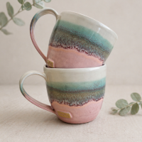 Duży kubek ceramiczny 400 ml "Różowy Kwarc"